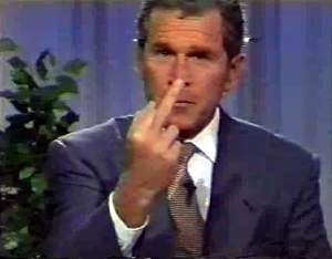 Bush gives Earth Day the finger